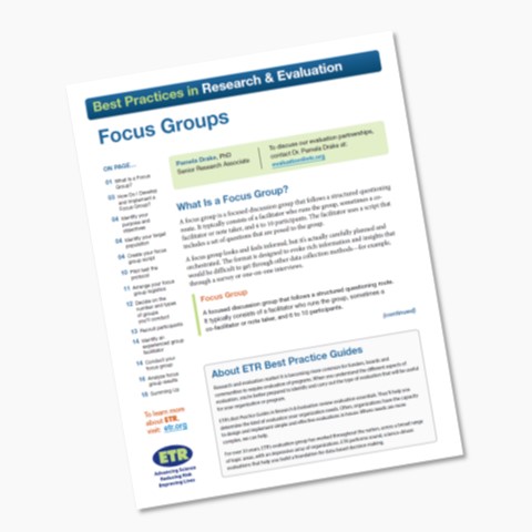 Best Practices: Focus Groups